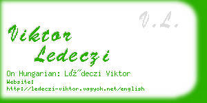 viktor ledeczi business card